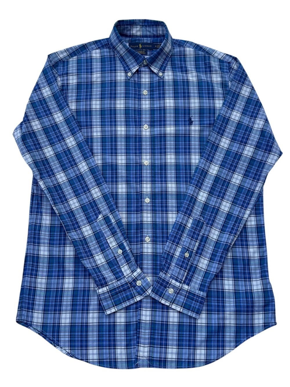 Ralph Lauren Performance Long Sleeve Button Down Shirt Size Medium Classic Fit